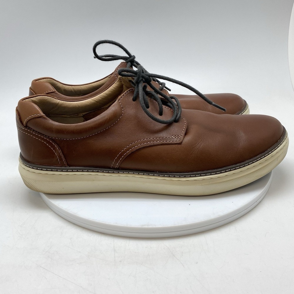Johnston & Murphy Oxfords Mens 10 M Mcguffey Sneakers Casual Brown Leather
